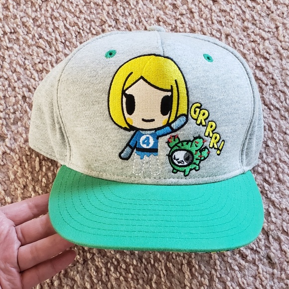 NWOT Tokidoki Marvel Comics Hat Discontinued Invisible Woman Comics Ball Cap - Picture 1 of 16